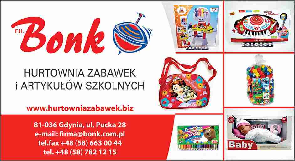 HURTOWNIA ZABAWEK, ARTYKUŁÓW SZKOLNYCH "BONK" - hurtownie artykułów szkolnych Gdyna RUMIA hurtownie artykułów szkolnych Gdyna RUMIA